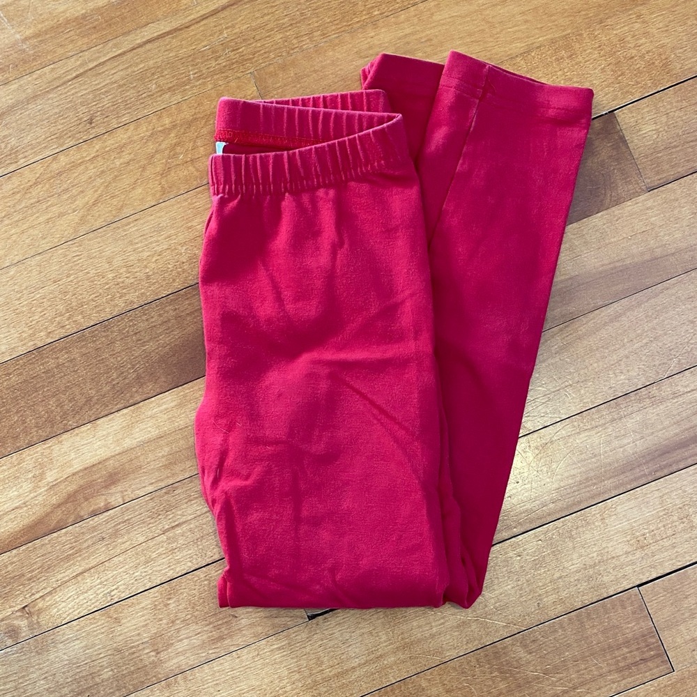 Hanna Andersson Cherry Red Kids Leggings